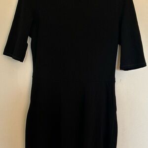 TopShop - Black Stretchy T-shirt Dress - Size 8